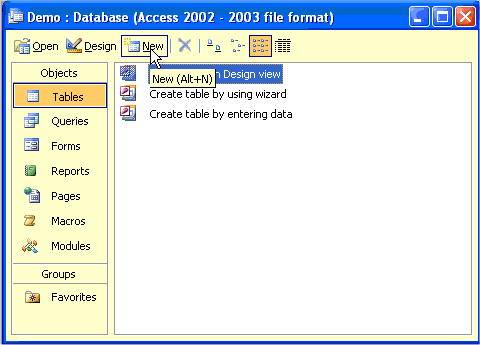The Database Window